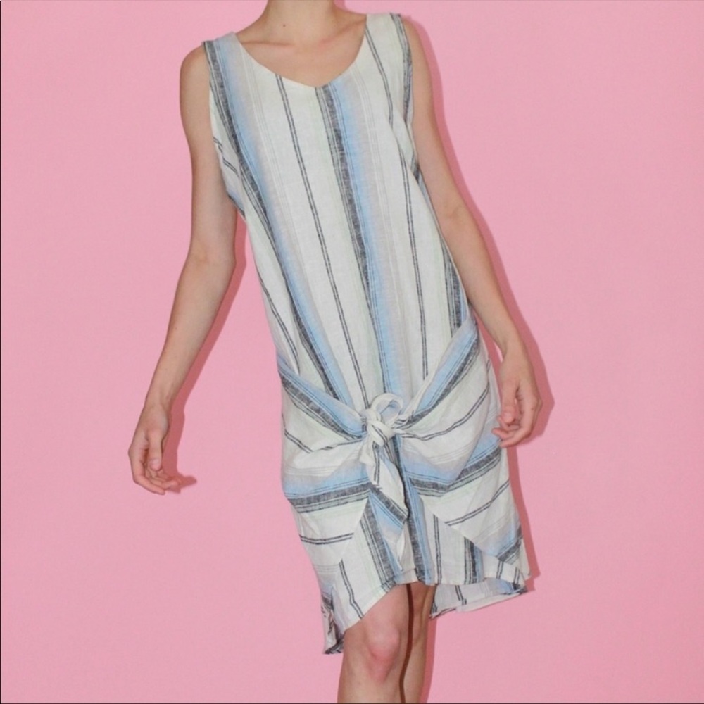 Drew Anthropologie Stripe Linen Dress
